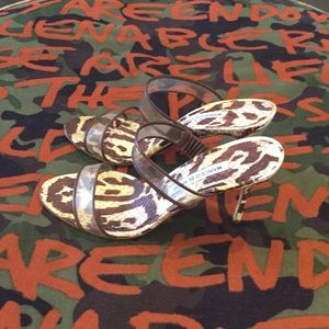 Manolo Blahnik PVC Snakeskin Heels